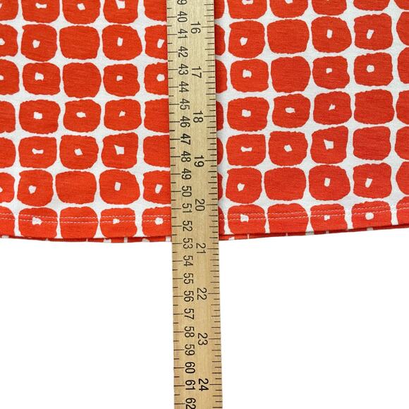 Boden Tank Top Women's US Size 4 Scoop Neck Empire Waist Orange Graphic Print - Picture 11 of 12